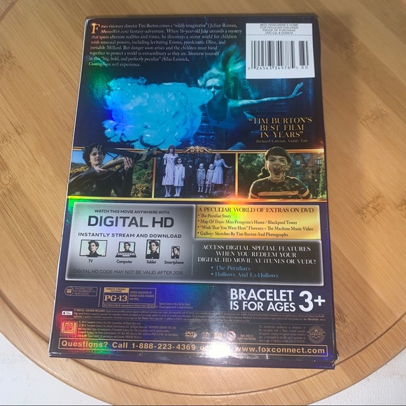 Miss Peregrines Home for Peculiar Children (DVD, 2016) Digital HD Bracelet - Picture 3 of 3